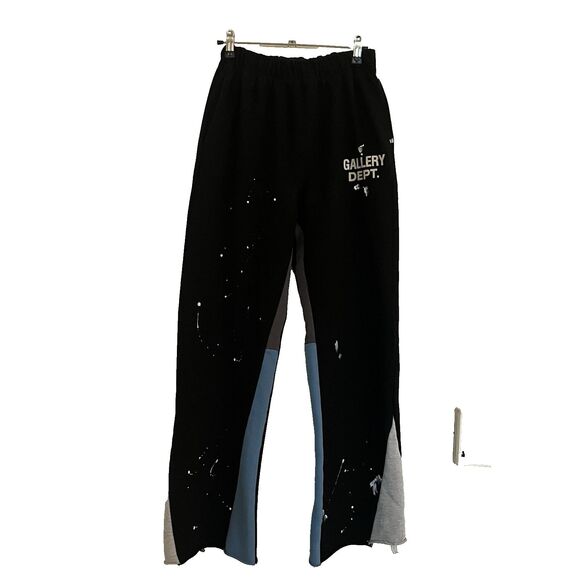 Gallery Dept. Flare Black Blue Lounge 28 in Inseam Sweatpants SZ L - Picture 1 of 12
